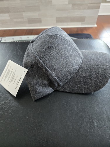 Gorra de béisbol Coach fragancia gris carbón mezcla de lana correa ajustable sombrero nueva con etiquetas - Imagen 2 de 4