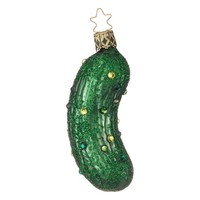 "Christbaumkugel Figur \"Weihnachtsgurke De Luxe\" Christbaumschmuck Glas"