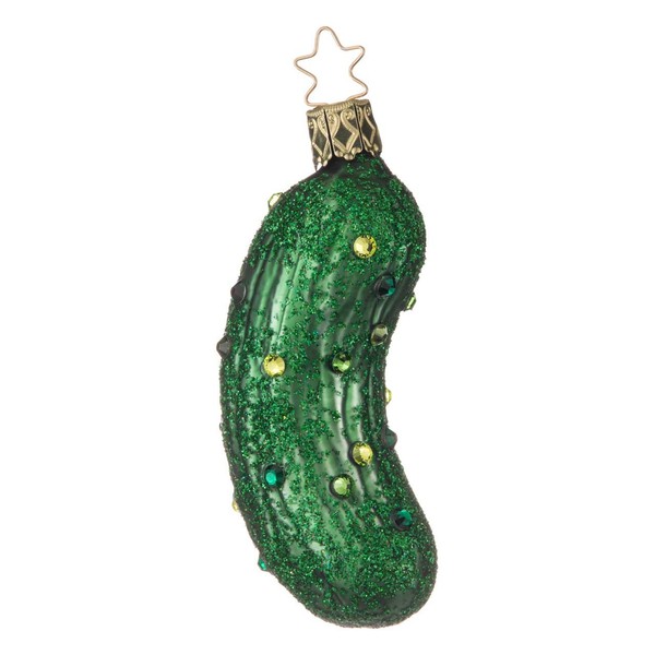 "Christbaumkugel Figur \"Weihnachtsgurke De Luxe\" Christbaumschmuck Glas"-image