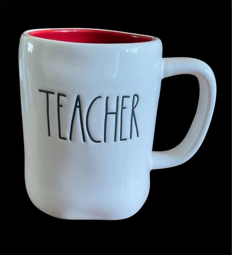 Rae Dunn TEACHER Mug w/ Red Interior ~ Artisan Collection by Magenta