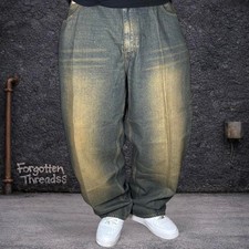 Vintage Baggy Y2K 2000 s Embroidered Skater Grunge Denim Jeans