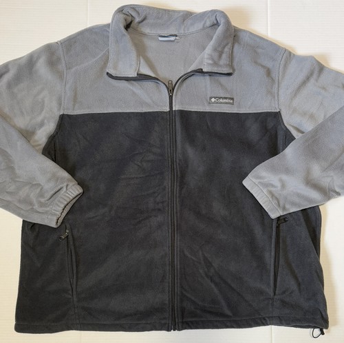 COLUMBIA Mount Grant - Men's Fleece Full Zip Gray Jacket - Size 4X-Large - 4XL