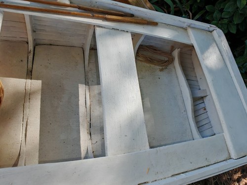 Rare maquette en bois canot de peche, annexe sardinier Bretagne ( 56cm ) - Imagen 6 de 10