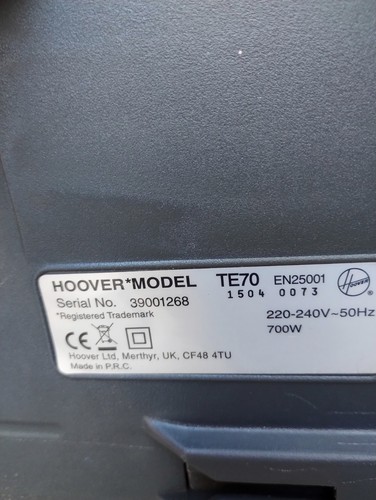 Hoover Enigma TE70 EN25001 Zylinderstaubsauger schwarz grau 700W mit Beutel kabelgebunden - Bild 10 von 15