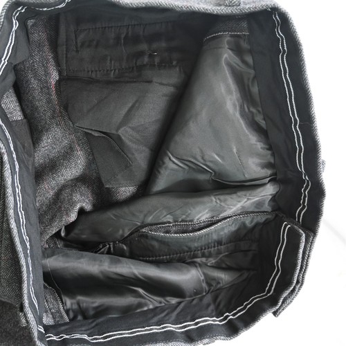 Bespoke 42L 40x32 Gray Herringbone Tweed 3 Piece Mens Tie Jacket Pants Suit - Picture 10 of 12