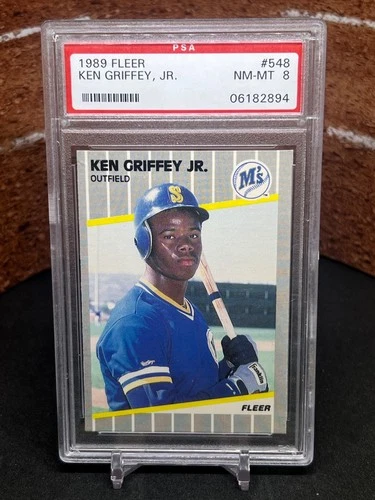 1989 Fleer Ken Griffey Jr (RC) #548 PSA 8 NM-MT