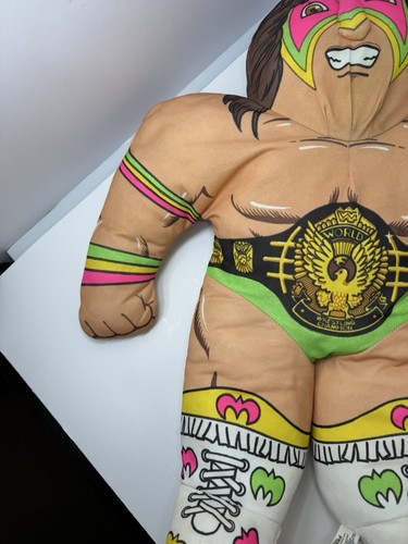 VINTAGE WWF WRESTLING BUDDIES 22" ULTIMATE WARRIOR PLUSH 1990 TONKA Read! - Picture 14 of 17