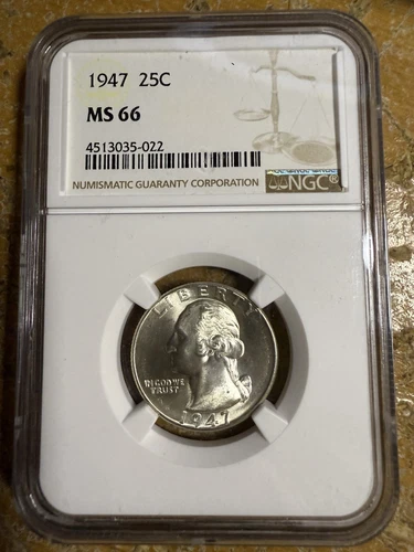 1947 Washington Quarter NGC MS66 - B50061