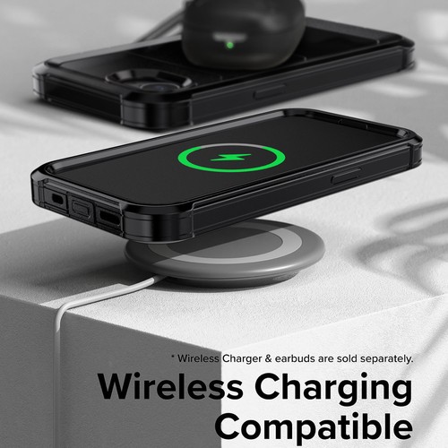 Black Case For Apple iPhone 16e Shockproof Heavy Duty Hard Cover / Belt Clip - Picture 10 of 15