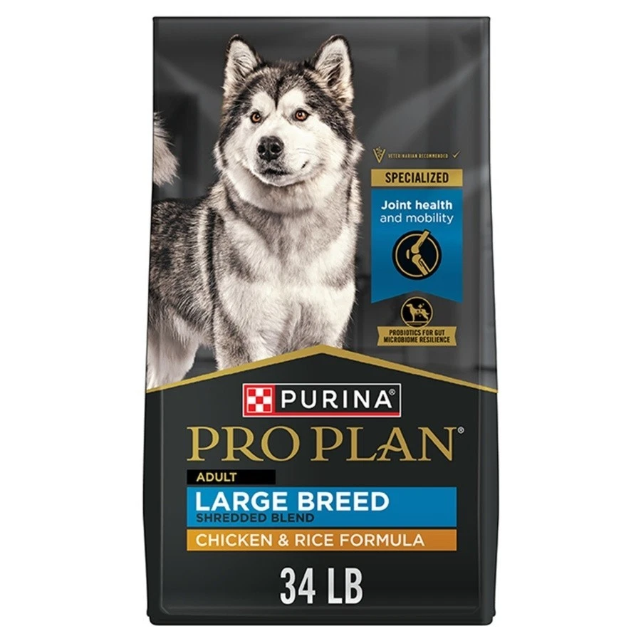 NEW Purina Pro Plan Specialized Shredded Blend Large Breed Dry Dog Food 34Lb