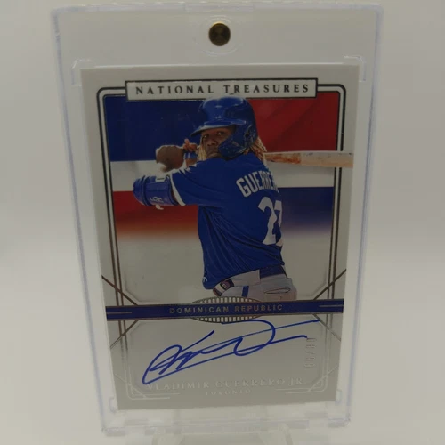 Vladimir Guerrero jr - National Treasures Auto /99 Blue Jays On Card Auto 🔥‼️