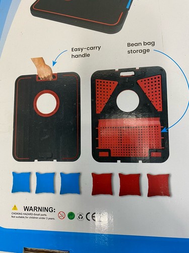 LED Cornhole Board Set - Light Up Bean Bag Toss with 6 Bags Used - Read Desc. - Picture 6 of 14