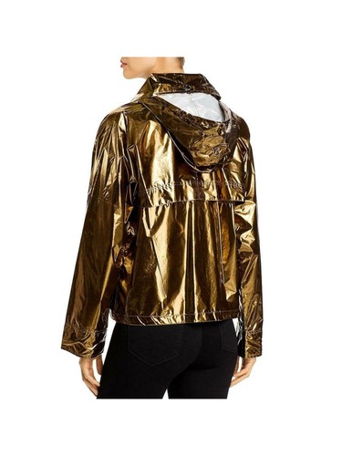 YS ARMY Womens Gold Hooded Wind Breaker Jacket Size: 34 - Picture 4 of 6