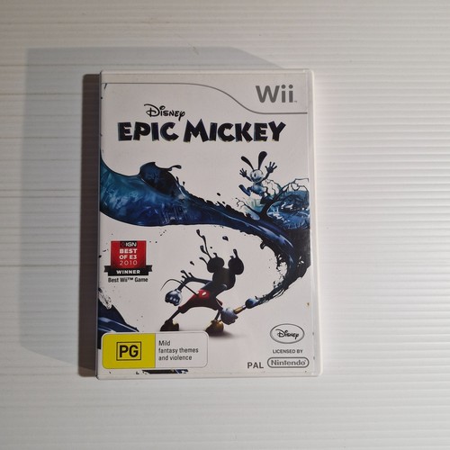 Wii Disney Epic Mickey Complete wt Manual Nintendo PAL Rated PG