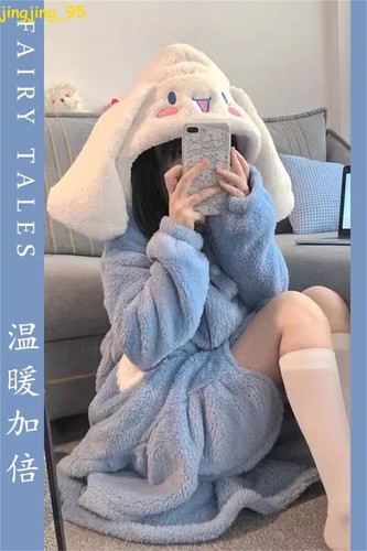 Cinnamoroll Coral Fleece Pajamas Cute Soft Gifts Sleepwear Costume Comfort Warm - Picture 10 of 10