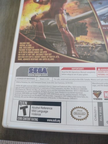 Vintage 1997 Sega Wii Ironman Game - Picture 3 of 6