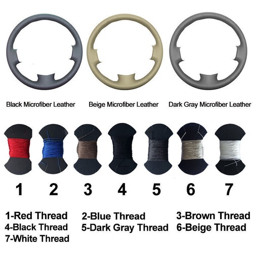 New Anti Slip Black Leather Steering Wheel Stitch on Wrap Cover For Audi A1 - Picture 7 of 12