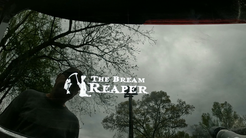 Bone Bream Grim Reaper Fishing Boat Car or Truck Window Decal Sticker - Video 1 of 1