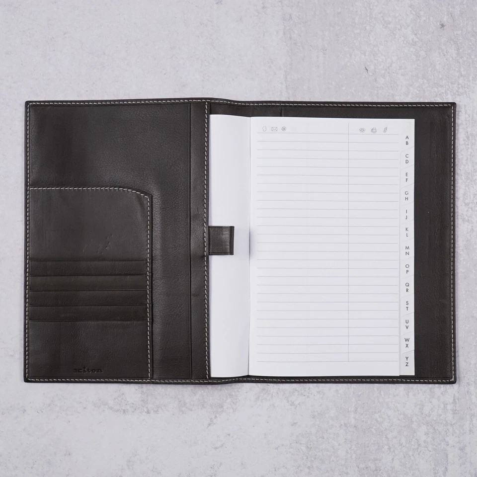 Kiton Mid-Size Soft Dark Brown Calf Leather Organizer Wallet with Address Book - Image 4 of 4