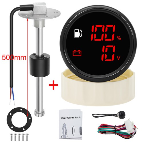 100-650 mm indicador digital de nivel de combustible sensor alarma medidor de tanque doble voltio de advertencia - Imagen 28 de 31
