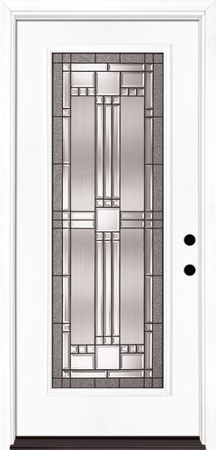 Fiberglass Front Entry Door, Left/Right Hand in-Swing, Prehung 36" x 80" Door
