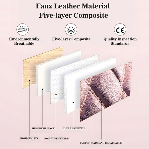 For Toyota Leather Car Seat Covers 5 Seat Full Set Front Rear Back Cushion Cover - Picture 4 of 20