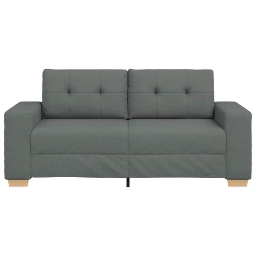 Zweisitzer-Sofa Dunkelgrau 140 cm Stoff - Bild 4 von 9