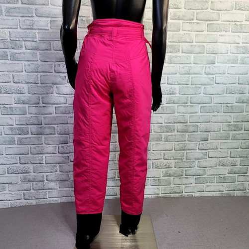 Vintage 80s Italian Skitique Womens M Hot Pink Stirrup Ski Pants Barbiecore - Picture 3 of 10