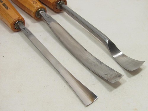 11 Piece Pfeil Swiss Made Wood Carving Chisel Set Gouge Fishtail Parting Spoon - Picture 5 of 20