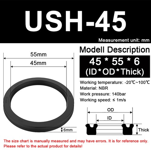 Öldichtung Drehachsendichtung USH Wellendurchmesser 12mm ~ 300mm NBR Dichtring - Bild 37 von 91