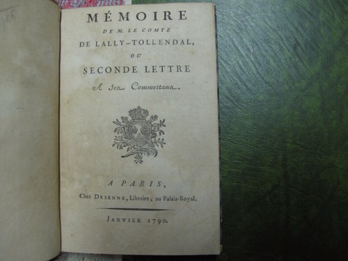 Mémoire de M. le comte de Lally-Tollendal ou seconde lettre à ses commettans - Imagen 3 de 4