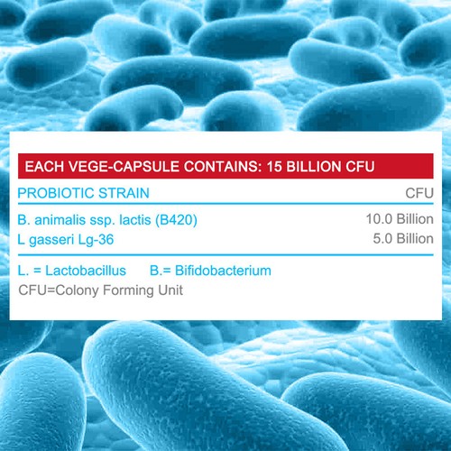 Shape B420 Probiótico 120 Cápsulas-15 Mil Millones de UFC, Apoyo para la Salud Intestinal, 120 Cápsulas - Imagen 2 de 14