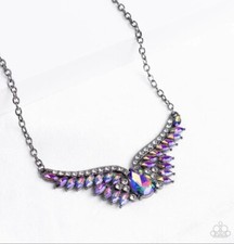 Paparazzi  Smoldering Shimmer Multi   OIL SPILL   Necklace    EXCLUSIVE 2023  