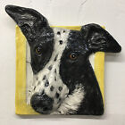 Greyhound Whippet Puppy Dog Ceramic Tile 3d Pet Portrait Sondra Alexander Art