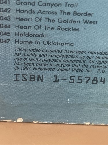 Vintage Roy Roger's Song of Texas VHS 1987 - Bild 4 von 4