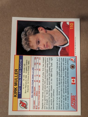 1991 Score Hockey (Canadian) #1-252 - Pick Your Cards - Bilingual EN/FR - Picture 229 of 519