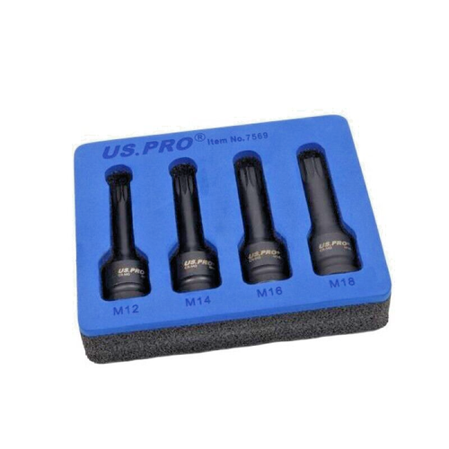 VW / AUDI Spline Bit Impact Socket Set M12 M14 M16 M18 In EVA Foam - Picture 3 of 3