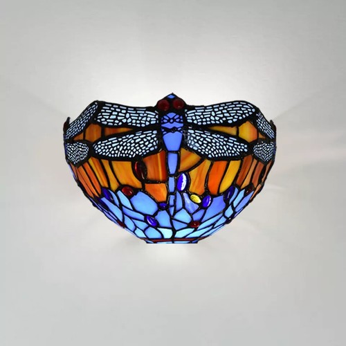 Antike Tiffany-Stil Tischlampen handgefertigt mehrfarbig Kunst Buntglas - Bild 10 von 19