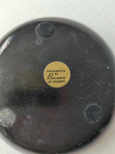 De colección Bovano de Cheshire Conn esmalte turquesa sobre tazón de cobre cenicero - Imagen 6 de 12