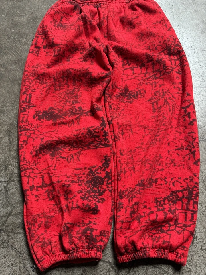 Pantalones deportivos LRG Lifted Research Group XL rojos holgados gráficos cremallera pierna Foto 2 de 4