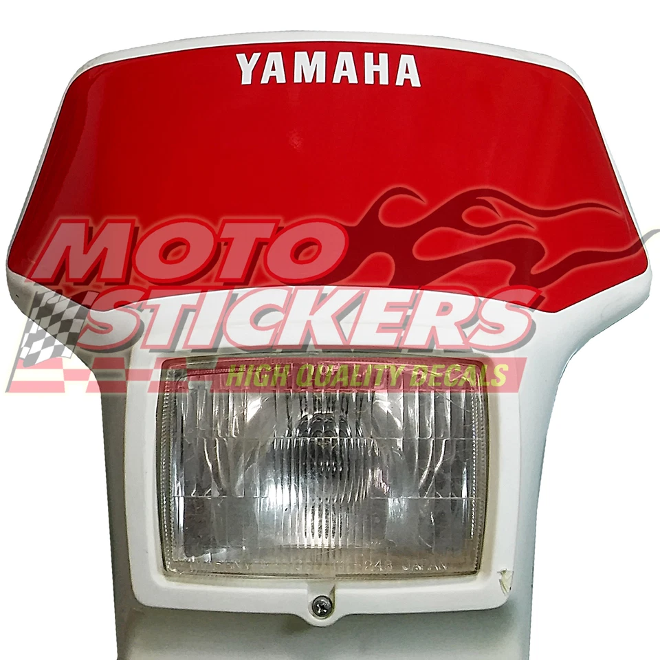 MOTOSTICKERS YAMAHA TT600 1983 - decalcomania tabella adesiva anteriore portanumero