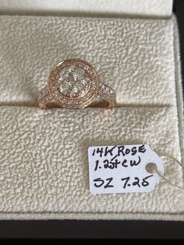 NWT 14K ROSE GOLD DIAMOND RING - Picture 10 of 11