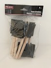 FOAM PAINT BRUSH SET OF 8 WITH FOAM HEAD WOODEN  HANDLES 3-1", 3- 2",1- 3",1-4"