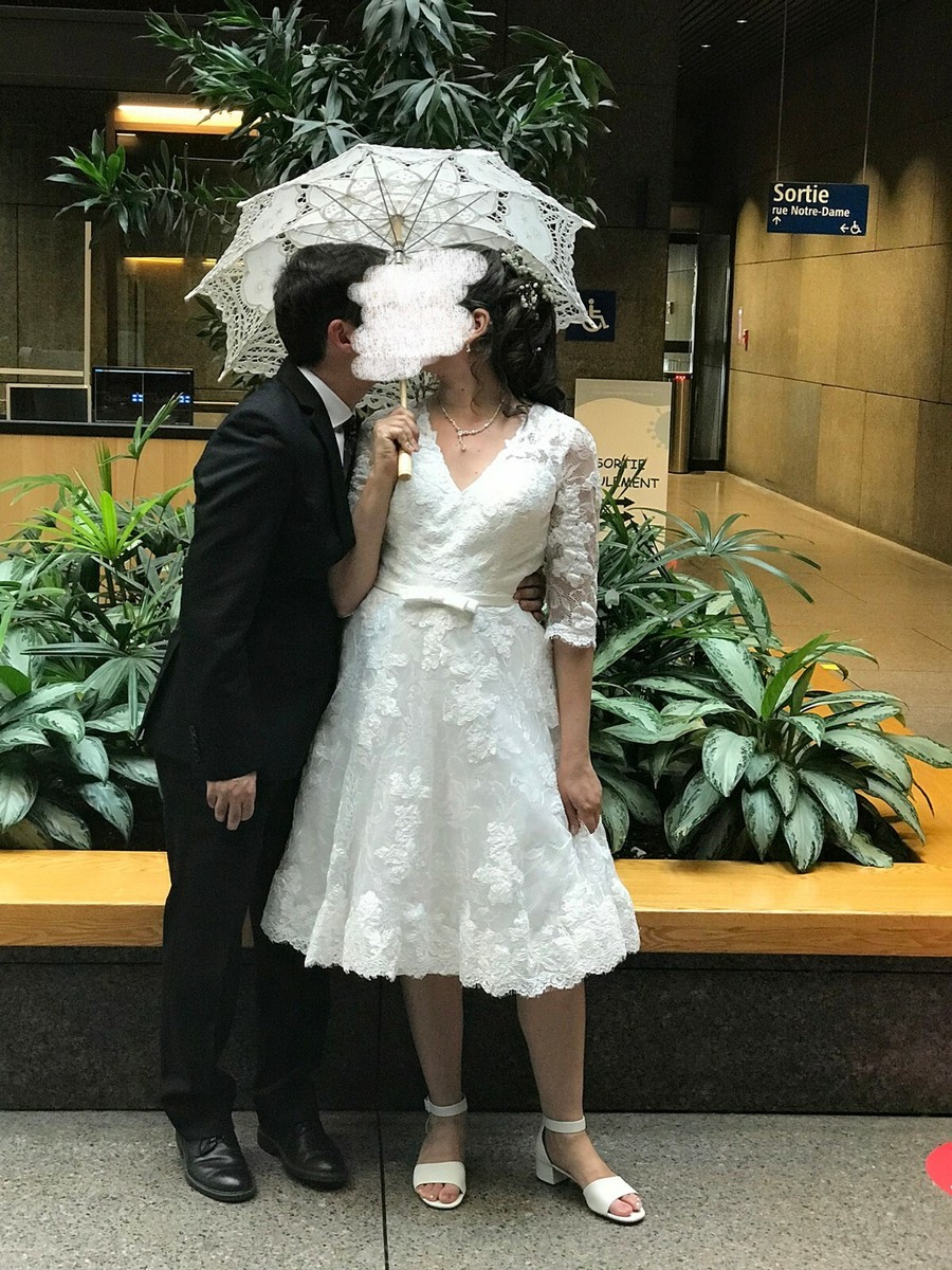 Ebay tea hot sale length wedding dress