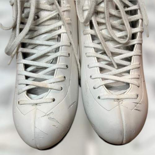 Klingbeil Women’s Figure Skate Boots Freestyle White Size 5A Custom Painted - Picture 3 of 8