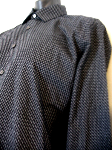 J. Ferrar Button Down Black Chevron patterned, Dress shirt, size Large 16/16.5 - Picture 7 of 15