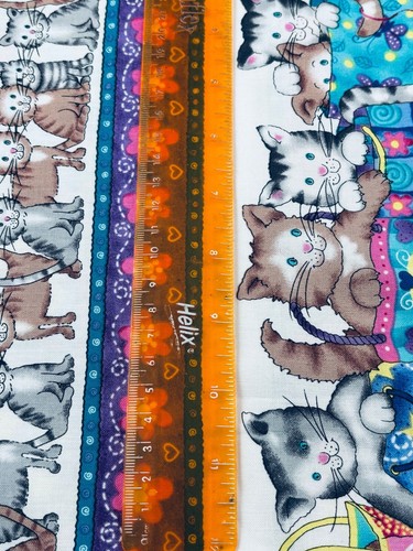 CATNIP LAURIE GODIN #2687 NORTHCOTT KITTENS & BUTTERFLIES FABRICS COTTON 1YD+31” - Picture 3 of 4