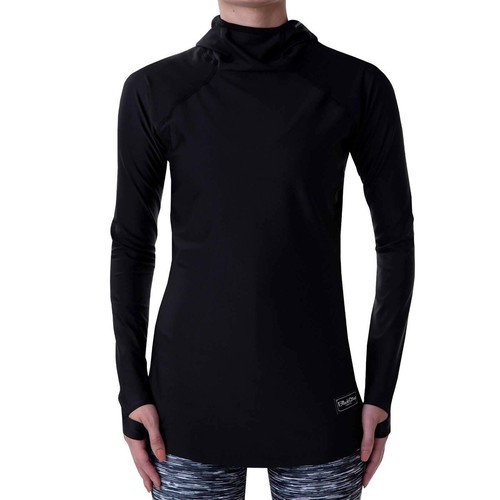 BlackStrap Women's Cloudchaser Hooded Base Layer Top L/S Shirt Small Solid Black - Picture 1 of 3