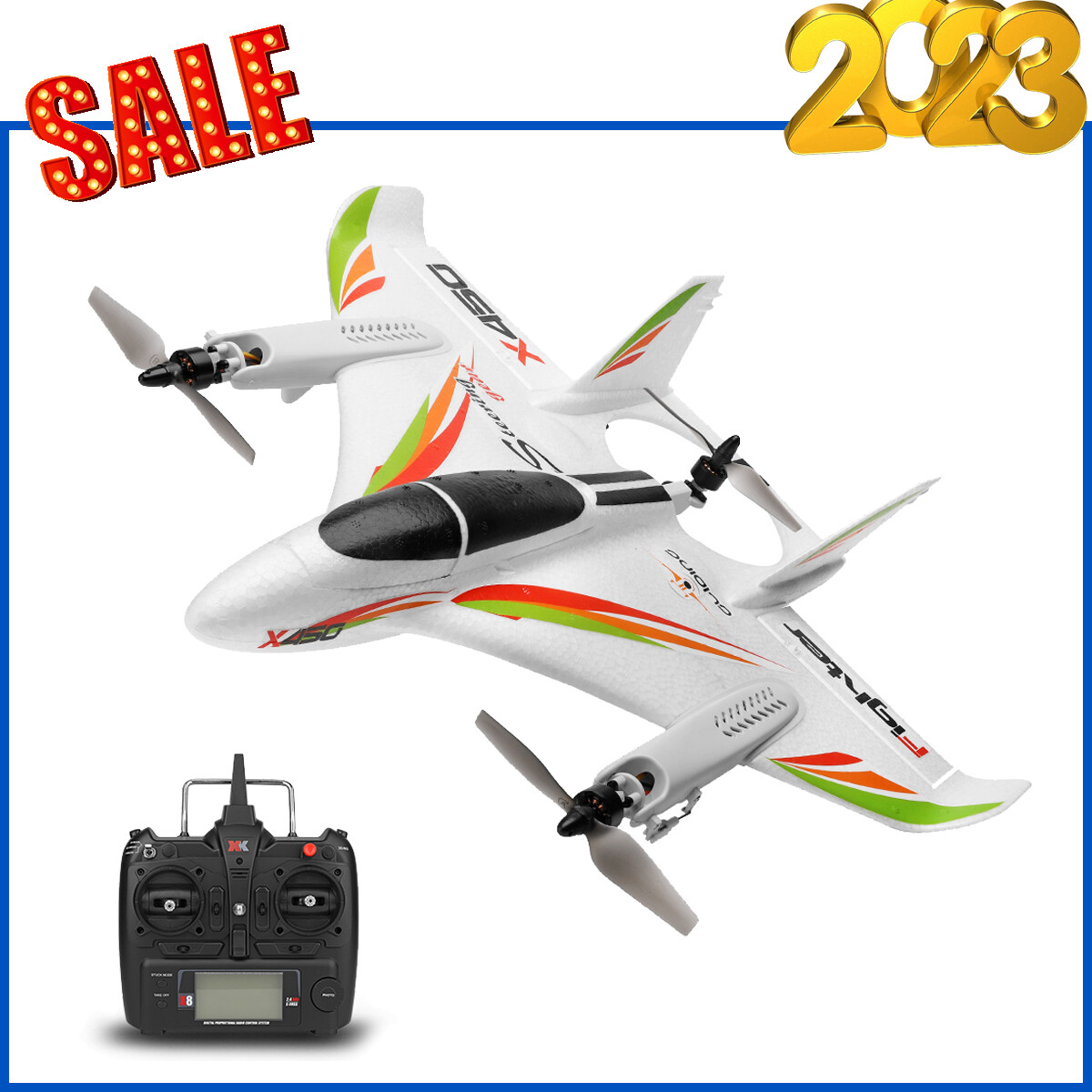WLtoys XK X450 RC Einsteiger Modellflugzeug Flugzeug RTF 2.4G 6CH 3D6G