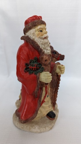 Statuetta Babbo Natale renna 7 pollici decorazione natalizia - Foto 10 di 12